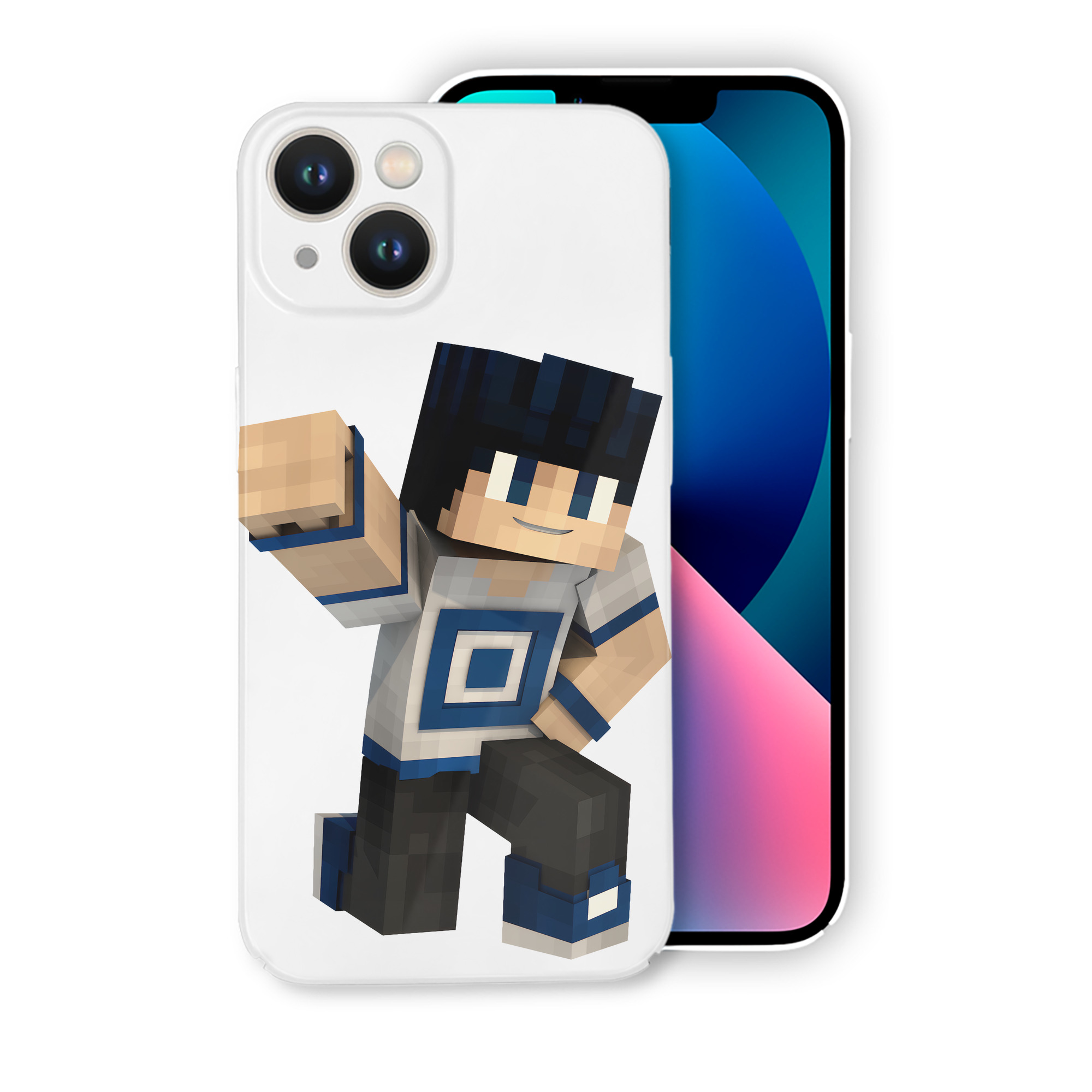 （画像用） マインクラフト ブロックの世界 Minecraft MC Block world 【iPhone 14シリーズ対応】ハードケース